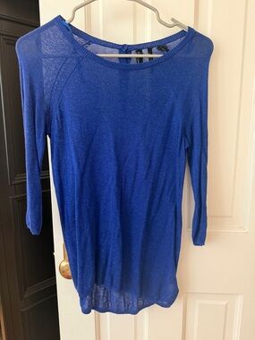 Blue Lightweight Knit Sweater